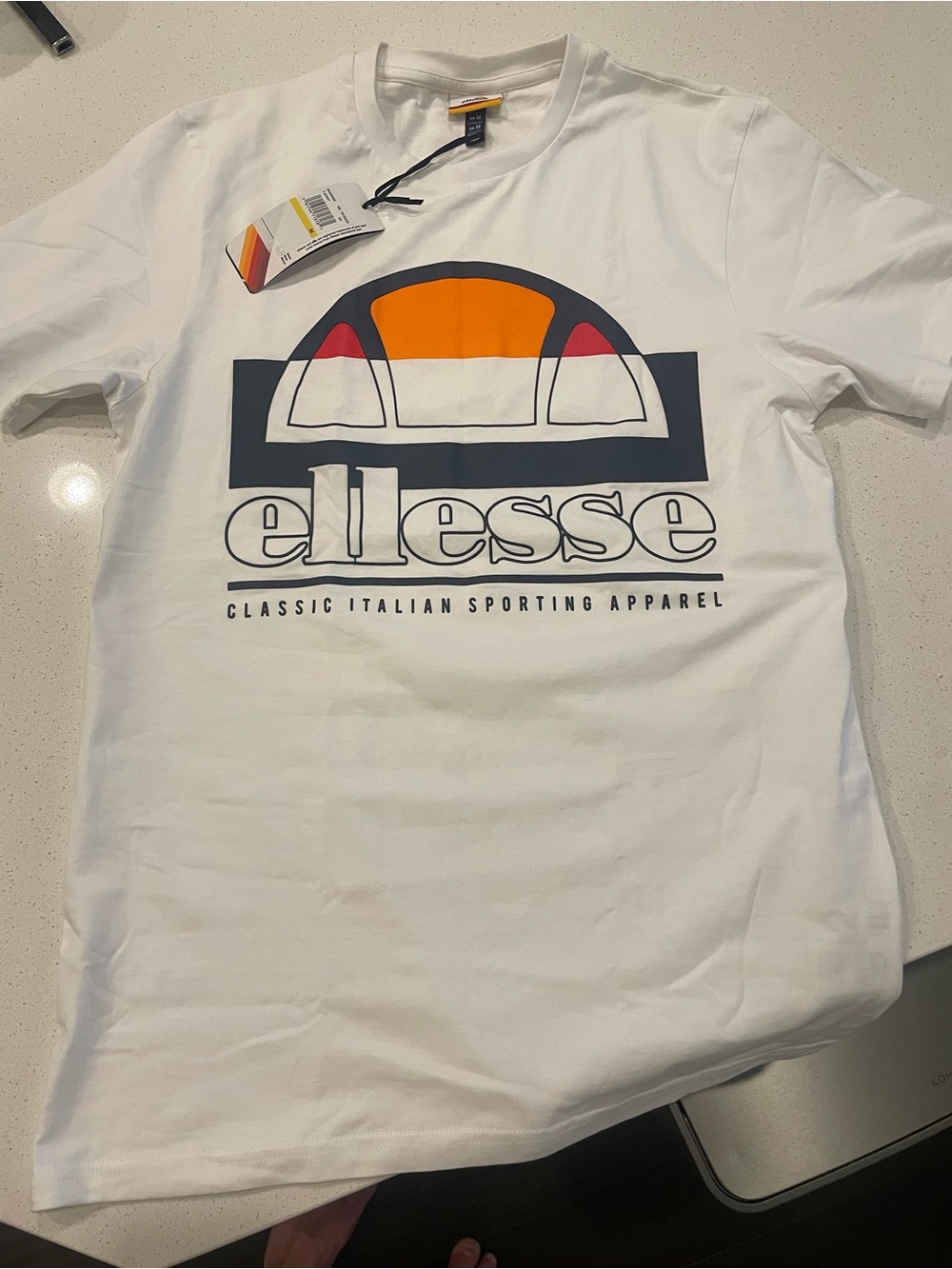 Ellesse Heritage Classic Italian Sporting Apparel White Men’s Shirt Medium M